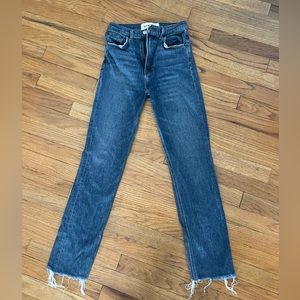 Reformation dark wash ‘Liza high straight’ jeans size 25!!